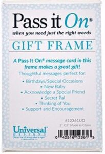 PASS IT ON ACRYLIC FRAME/VERTICAL