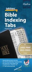 Tabbies, Bible Indexing Tabs, Large Print, Gold-edged tabs