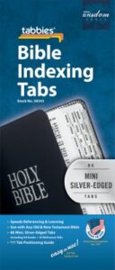 Tabbies, Bible Indexing Tabs, Mini Silver-edged tabs