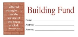 Building Fund Envelope Bill Size