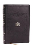 NKJV, Personal Size Bible, Imitation Leather, Black, Red Letter
