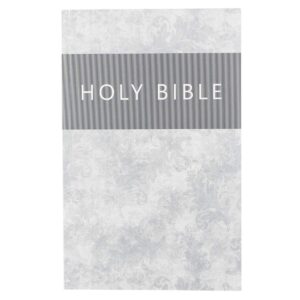 KJV, Outreach Holy Bible, Paperback, Silver Damask