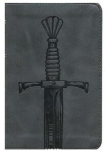 ESV, Compact Bible, Imitation Leather, TruTone Siver with Sword