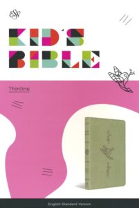 ESV, Kids Thinline Bible, Imitation Leather, Sage with Bird of Air Design