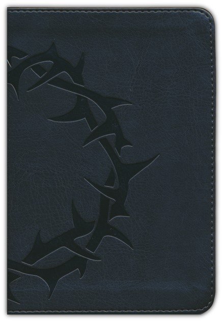 ESV, Compact Bible, Imitation Leather, Charcoal with Crown Design, Large Print - Image 2