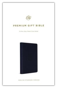 ESV, Premium Gift Bible, Imitation Leather, TruTone Navy, Mosaic Cross Design