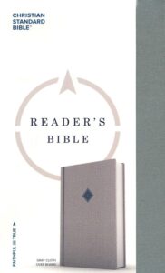 CSB, Reader's Bible, Cloth Over Board, Gray