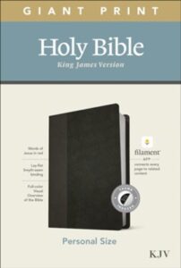 KJV, Personal Size Bible, Soft Leather Look, Blk/Onyx, Indexed, Giant Print