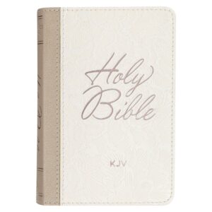 KJV, Pocket Bible, Imitation Leather, Pearlized White and Taupe