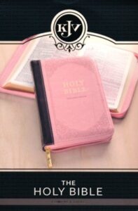 KJV, Compact Bible, Imitation Leather, Pink and Burgundy, Zippered