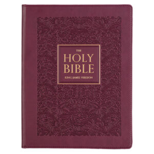 KJV, Note Taking Bible, Imitation Leather, Plum, Large Print