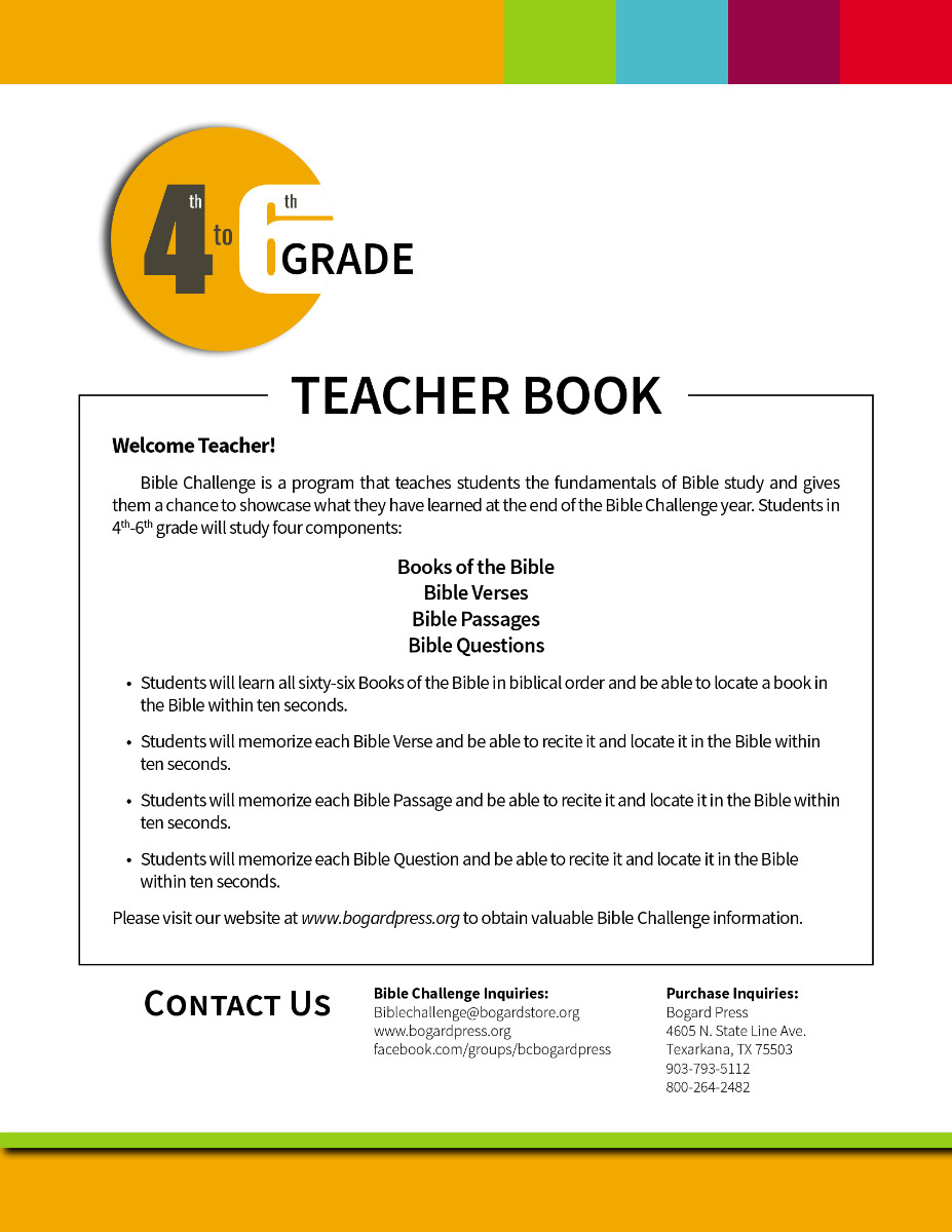 BIBLE CHALLENGE 4thβ6th GRADE TEACHER BOOK, SERIES II - Image 10