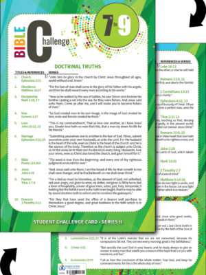 BIBLE CHALLENGE 7th—9th GRADE CHALLENGE CARDS, Series II