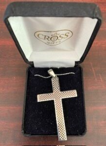 Cross Necklace with Beaded Chain