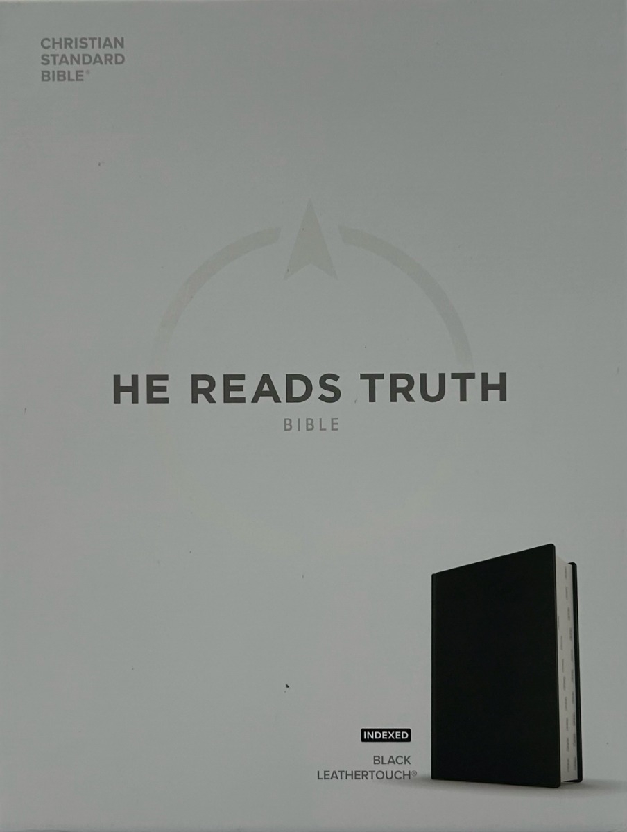 CSB, He Reads Truth Bible, Black LeatherTouch (Indexed)