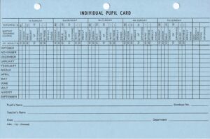 BTC INDIVIDUAL PUPIL CARD