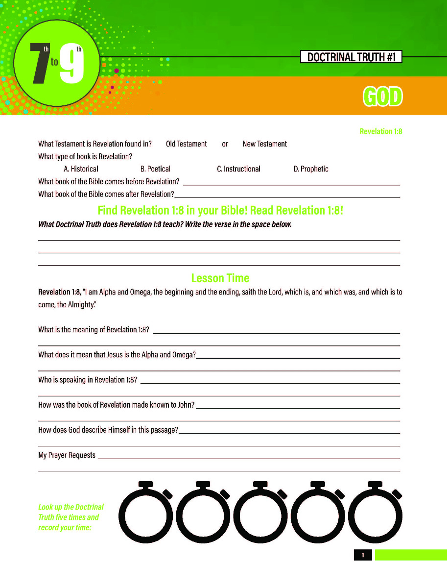 Bible Challenge, 7th-9th Grade Student Activity Leaflets, Series I - Image 2