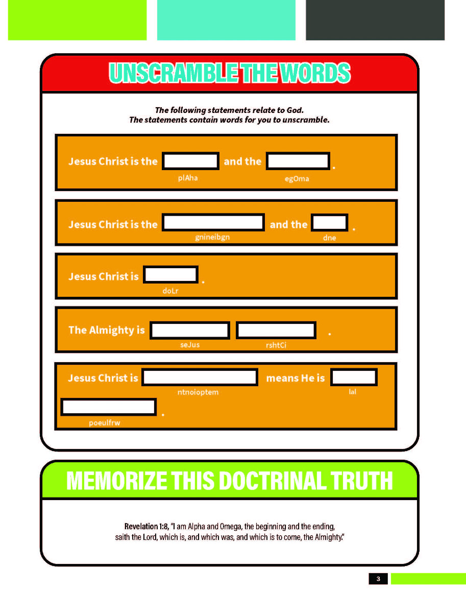 Bible Challenge, 7th-9th Grade Student Activity Leaflets, Series I - Image 4