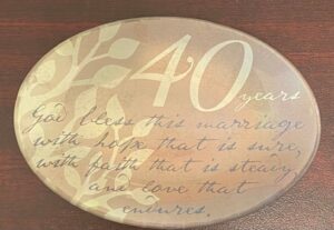40TH ANNIVERSARY PLATE