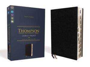 NIV, Thompson Chain Reference Bible, Bonded Leather, Black, Indexed, Red Letter