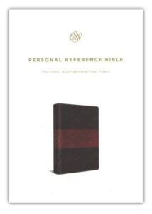 ESV, Person Size Ref Bible, Imi Lea, Deep Brown with Trail Design